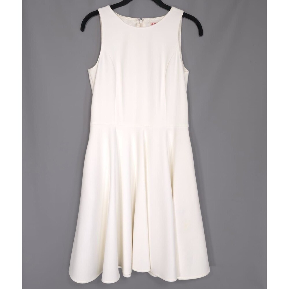 Brooks Brothers New Red Fleece Women’s‎ Dress Size 2 White Fit Flare Sleeveless